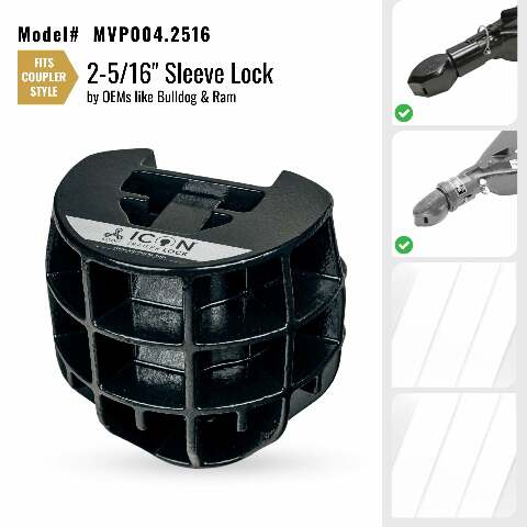 Altor Locks - ICON Trailer Coupler Lock 2-5/16in.  sleeve lock couplers by OEMs like Bulldog/Ram - MVP004.2516