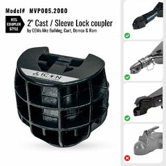 Altor Locks - ICON Trailer Coupler Lock 2in. cast/sleeve lock couplers- Bulldog/Curt/Demco/Ram - MVP005.2000