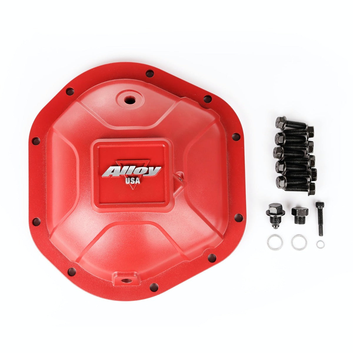 Alloy USA 11212 Aluminum Differential Cover, Dana 44, Red