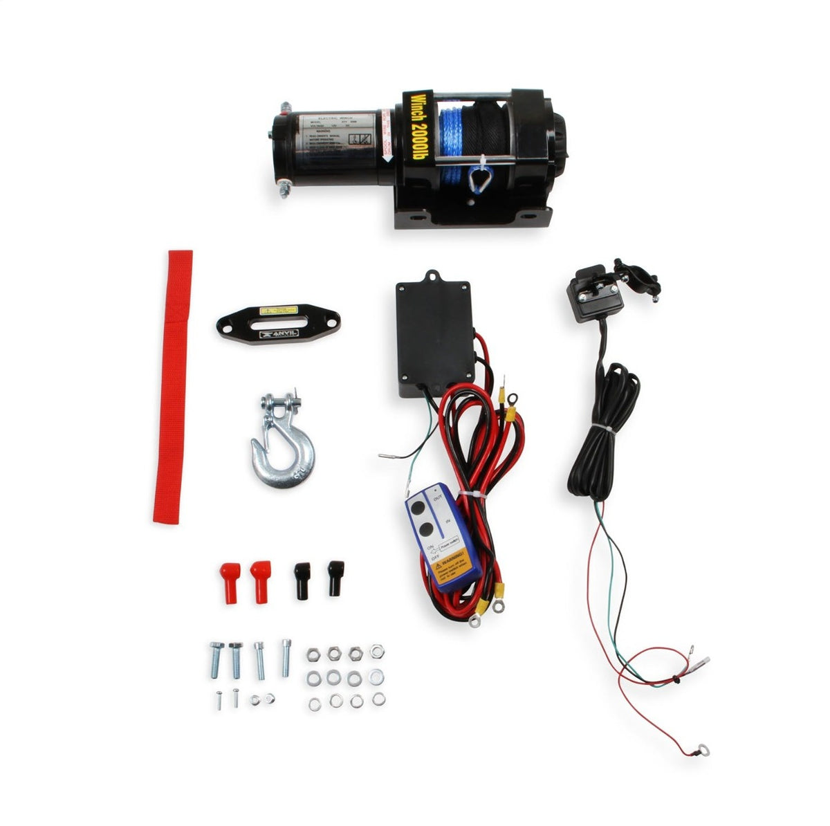 Anvil Off-Road 2010AOR 12V WINCH 2000 LBS - ROPE