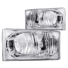 AnzoUSA 111023 Crystal Headlights Chrome 2pc