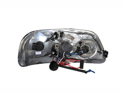 AnzoUSA 111031 Projector Headlights with Halo and LED Black 1pc