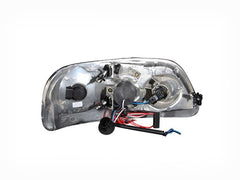 AnzoUSA 111032 Projector Headlights with Halo and LED Chrome 1pc