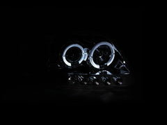 AnzoUSA 111032 Projector Headlights with Halo and LED Chrome 1pc
