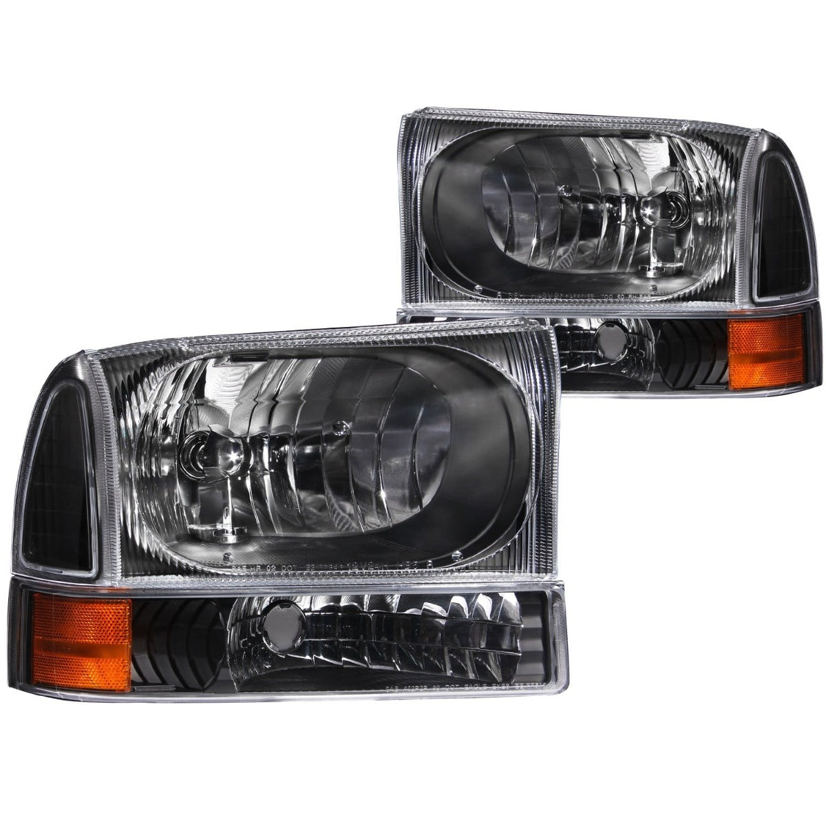 AnzoUSA 111080 Crystal Headlights Black