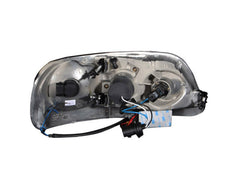 AnzoUSA 111097 Projector Headlights with Halo Black (SMD LED)