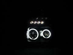 AnzoUSA 111168 Projector Headlights with Halo Black (SMD LED)
