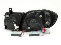 AnzoUSA 111170 Projector Headlights with Halo Black (SMD LED)