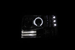 AnzoUSA 111183 Projector Headlights with Halo Chrome with Side Markers and Parking Lights