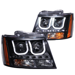 AnzoUSA 111273 Projector Headlights with U-Bar Black