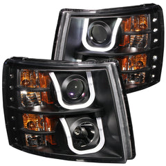 AnzoUSA 111281 Projector Headlights with U-Bar Black