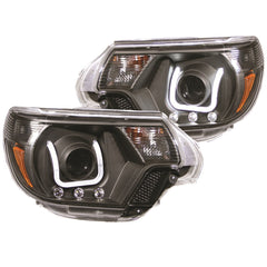 AnzoUSA 111290 Projector Headlights with U-Bar Black