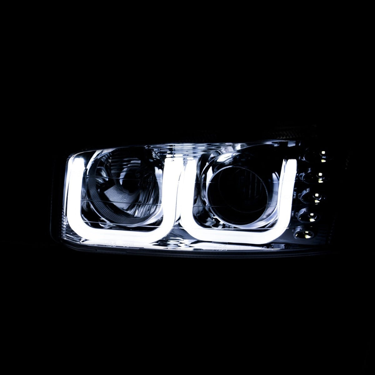 AnzoUSA 111304 Projector Headlights with U-Bar Chrome