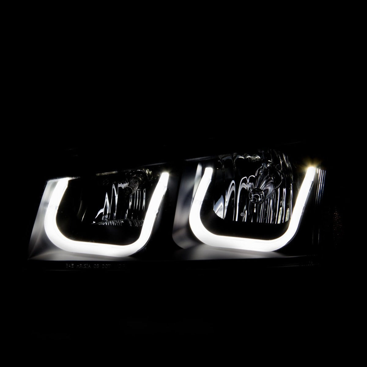 AnzoUSA 111312 Projector Headlights with U-Bar Black