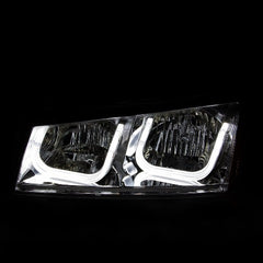 DISCONTINUED - AnzoUSA 111313 Projector Headlights with U-Bar Chrome
