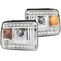 AnzoUSA 111317 Projector Headlights with U-Bar Chrome