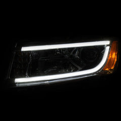 AnzoUSA 111328 Projector Headlights with Plank Style Design Chrome