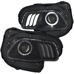 DISCONTINUED - AnzoUSA 111353 Projector Headlights Black clear with white and Red