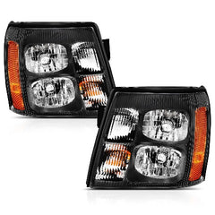 AnzoUSA 111423 Crystal Headlight Black Amber