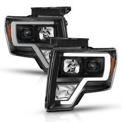 AnzoUSA 111443 Projector Light Bar Headlights Black Amber