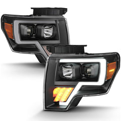 AnzoUSA 111445 Projector Light Bar G4 Headlights. Black Amber