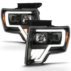 AnzoUSA 111469 Projector Light Bar G4 Switchback Headlights.Black Amber