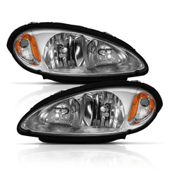 AnzoUSA 111472 Crystal Headlight Chrome Amber (OE)