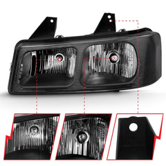 AnzoUSA 111474 Crystal Headlight Black