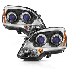 AnzoUSA 111476 Crystal Headlight Chrome Amber(OE)