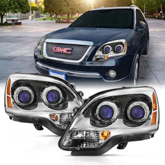 AnzoUSA 111476 Crystal Headlight Chrome Amber(OE)