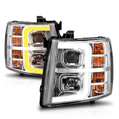 AnzoUSA 111546 Projector with Light Bar Chrome Housing with Sequential