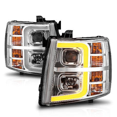 AnzoUSA 111546 Projector with Light Bar Chrome Housing with Sequential