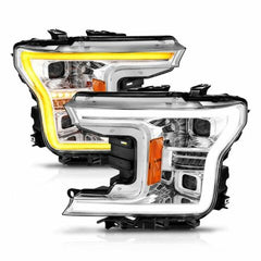 AnzoUSA 111571 FORD F-150 18-20 FULL LED PROJECTOR CHROME HEADLIGHTS W/ INITIATION FEATURE and SEQUENTIAL SIGNAL DOES NOT FIT MODELS WITH LED SYSTEM