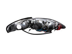 AnzoUSA 121038 Projector Headlights with Halo Black 1pc