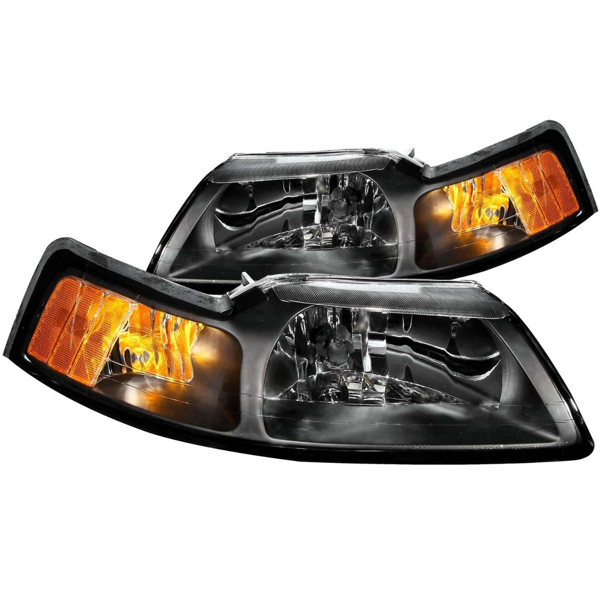 AnzoUSA 121040 Crystal Headlights Black