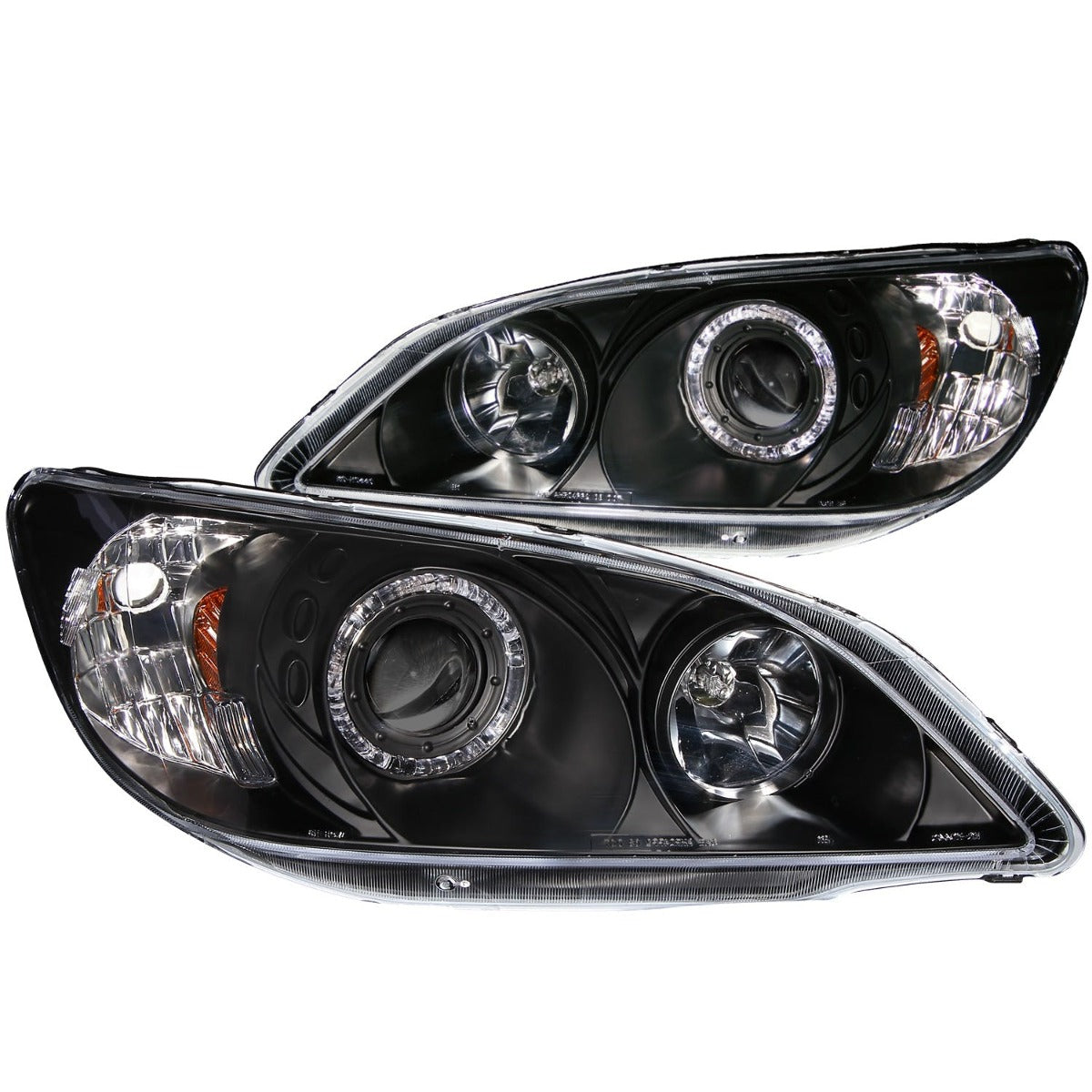 AnzoUSA 121059 Projector Headlights with Halo Black
