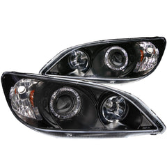 AnzoUSA 121059 Projector Headlights with Halo Black