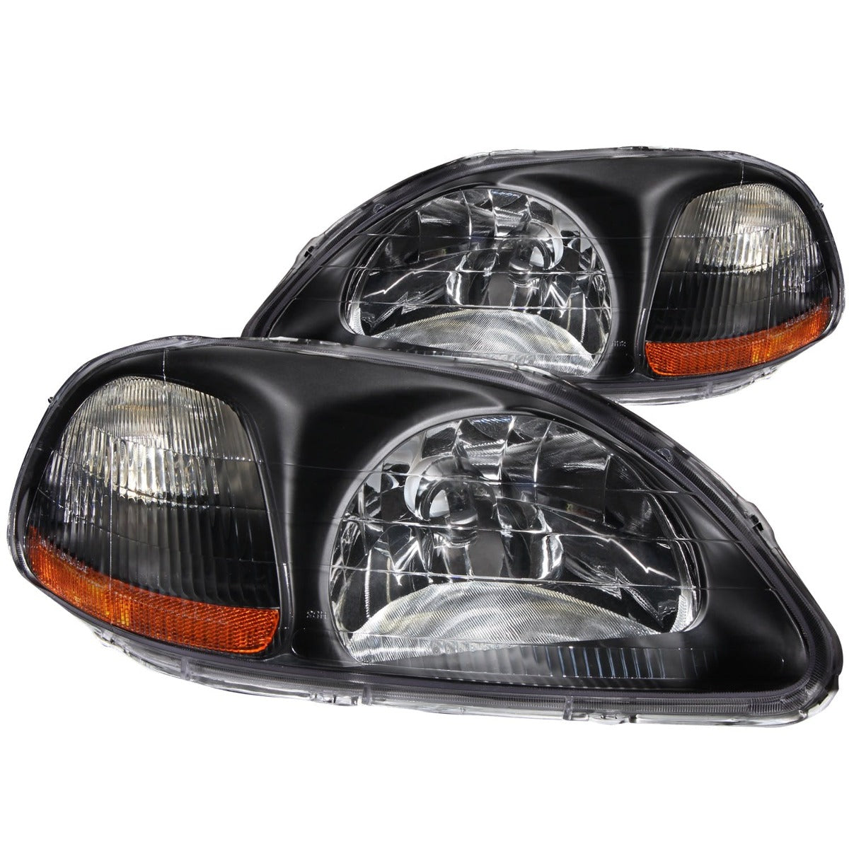 AnzoUSA 121067 Crystal Headlights Black