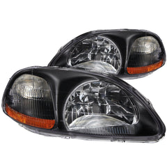 AnzoUSA 121067 Crystal Headlights Black