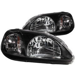 AnzoUSA 121070 Crystal Headlights Black