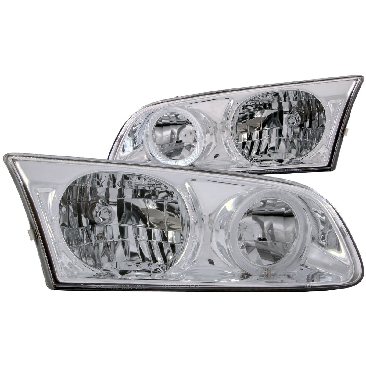 AnzoUSA 121124 Crystal Headlights with Halo Chrome