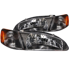 AnzoUSA 121131 Crystal Headlights Black