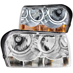 AnzoUSA 121137 Crystal Headlights with Halo Chrome (SMD LED)