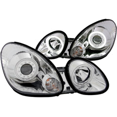 AnzoUSA 121143 Projector Headlights with Halo Chrome