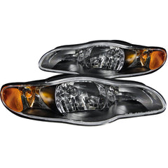 AnzoUSA 121165 Crystal Headlights Black