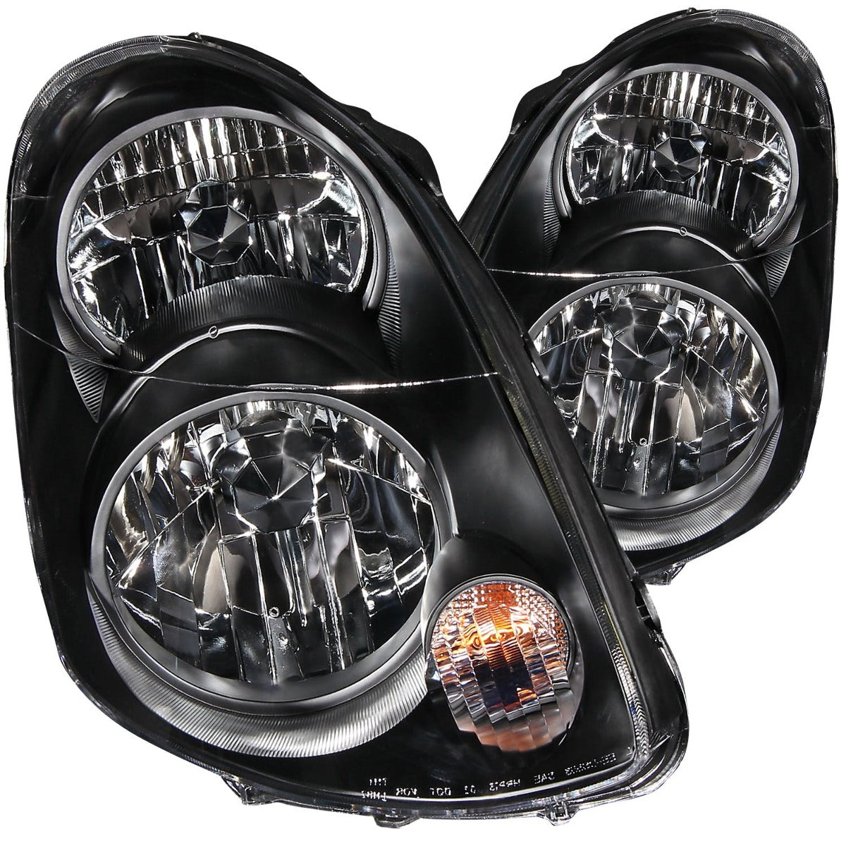 AnzoUSA 121172 Crystal Headlights Black