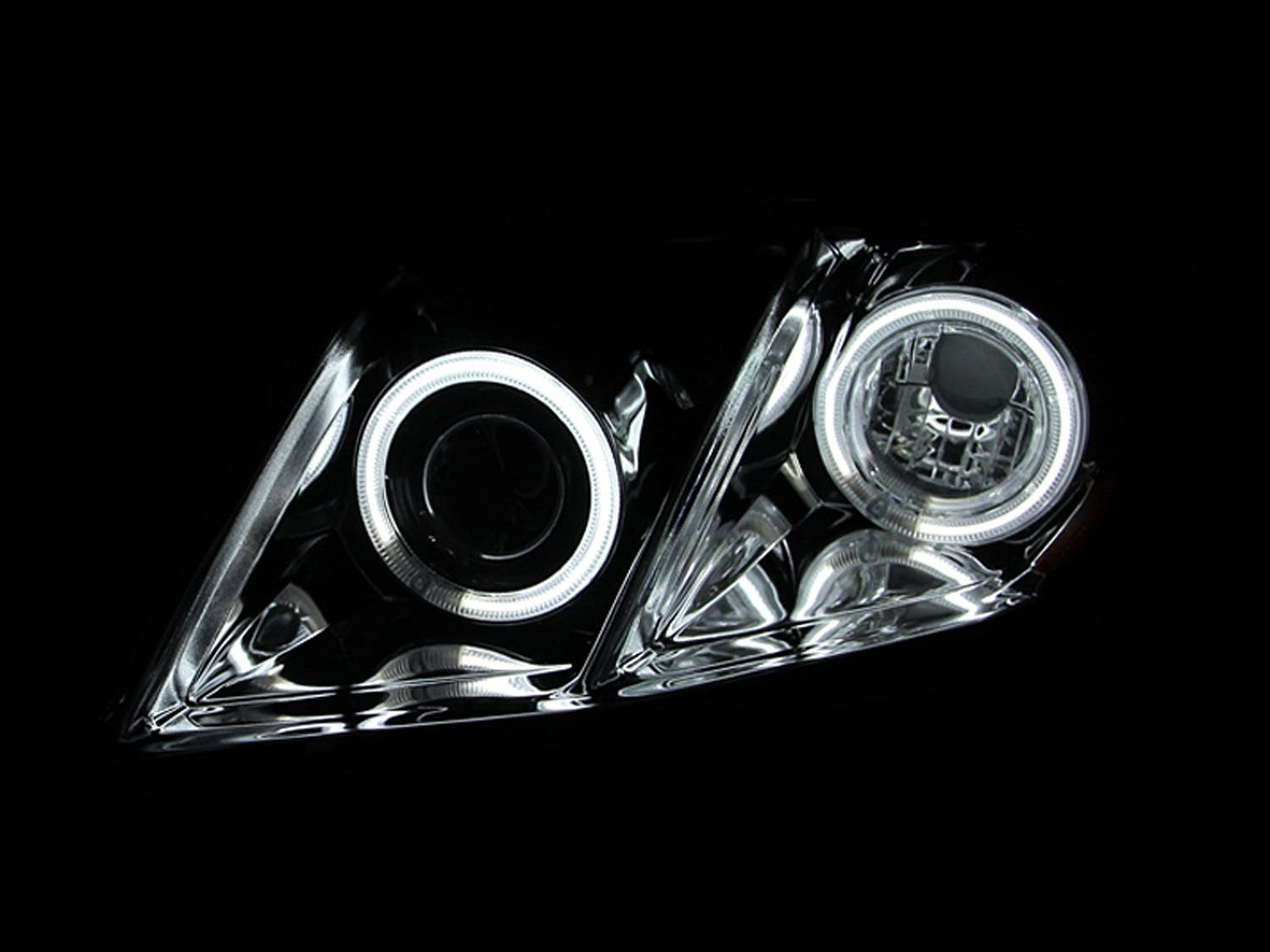 AnzoUSA 121181 Projector Headlights with Halo Black