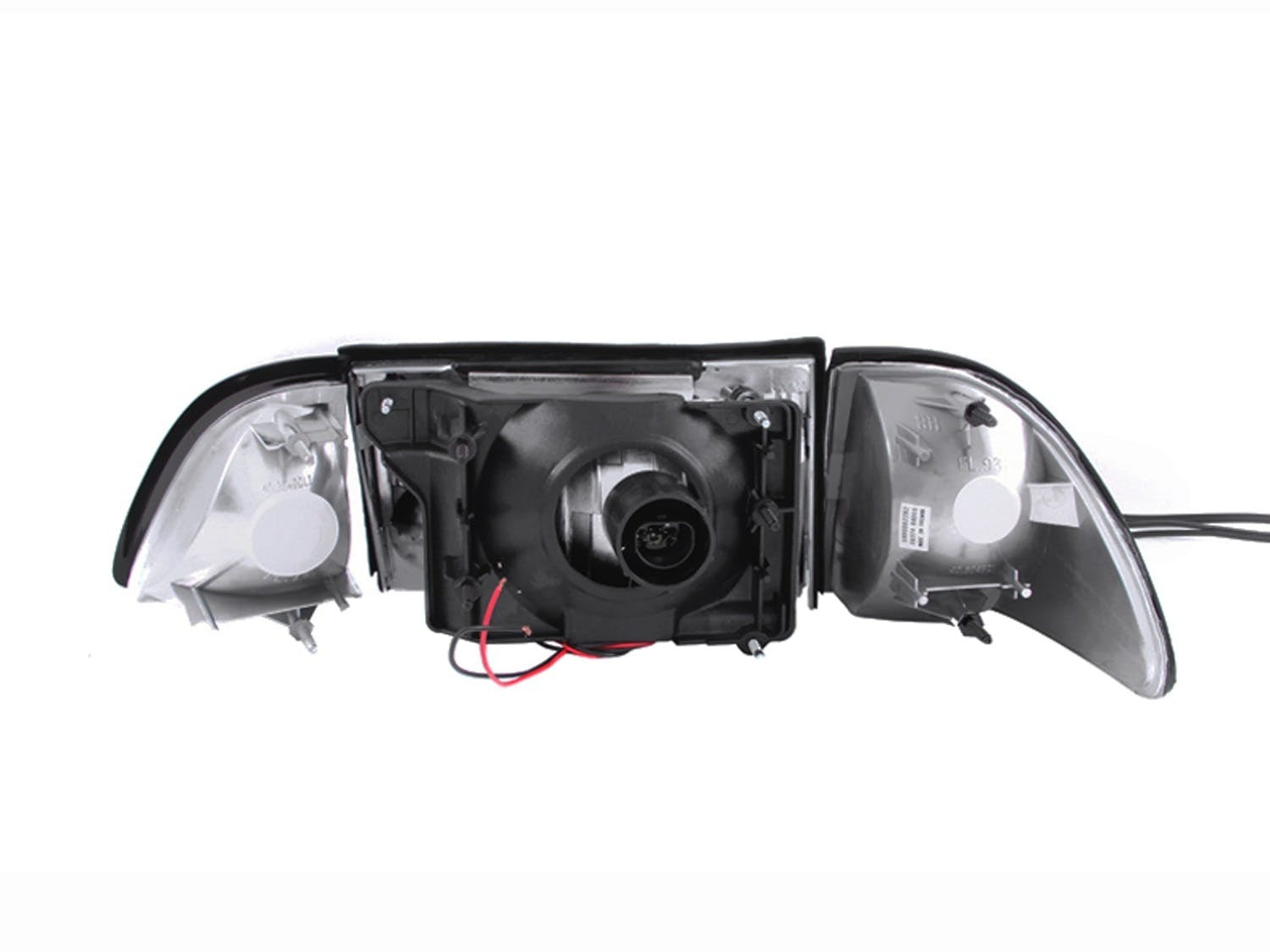 AnzoUSA 121192 Crystal Headlights Black with Corner Lights 2pc