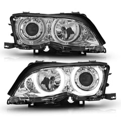 AnzoUSA 121212 Projector Headlights with Halo Chrome