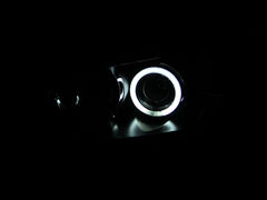 AnzoUSA 121228 Projector Headlights with Halo Black (SMD LED)